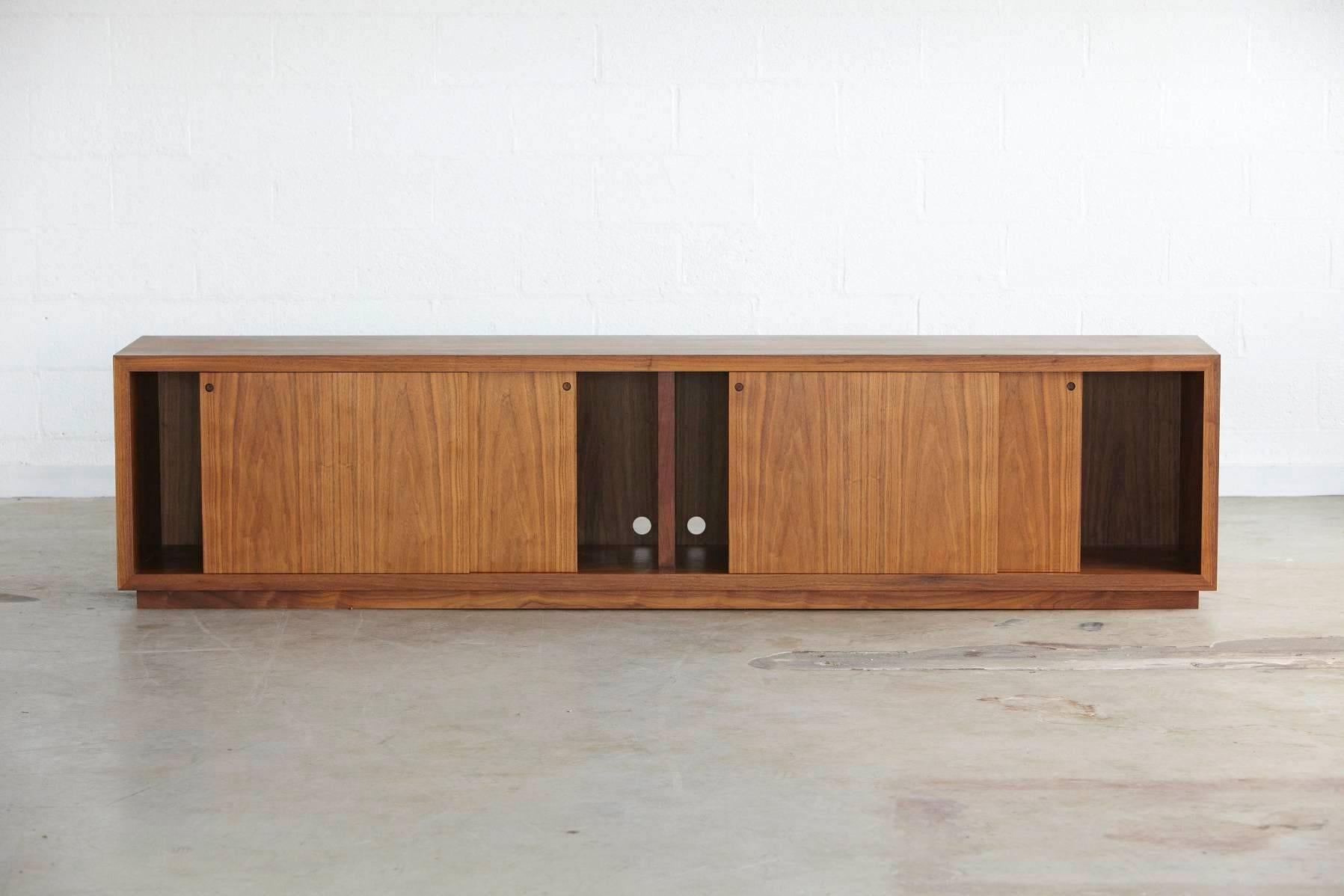 long low cabinet with doors