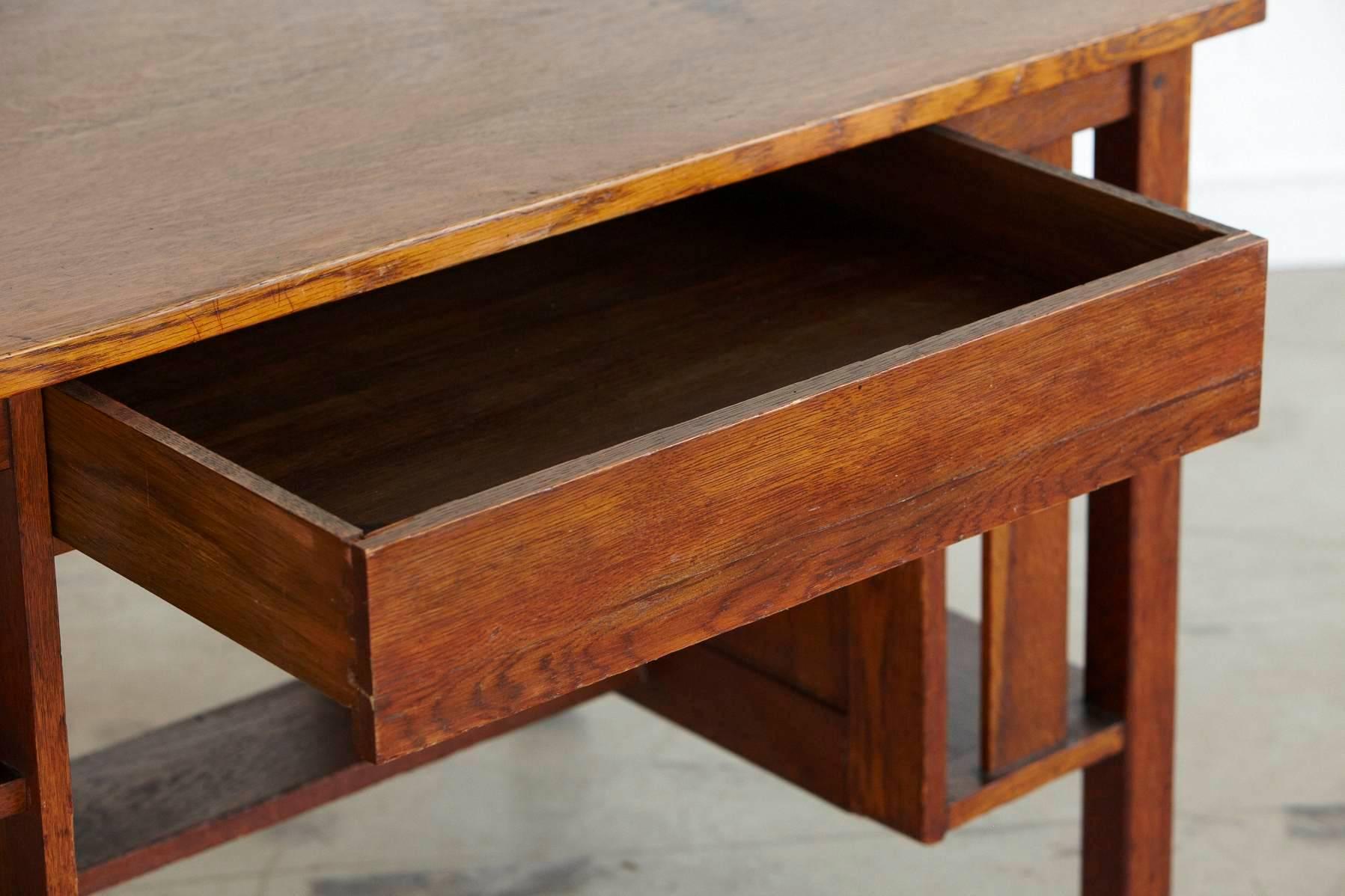 mission style library table