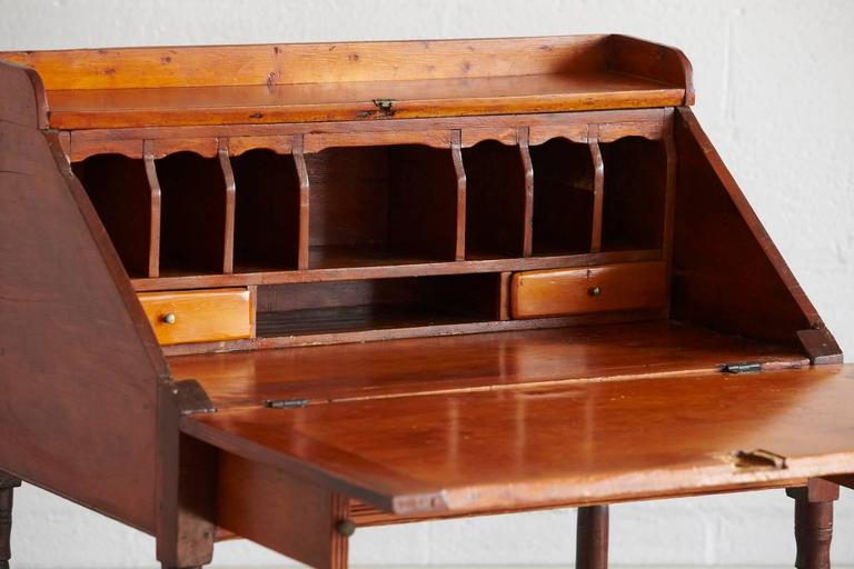 Antique Pine Drop Front Desk