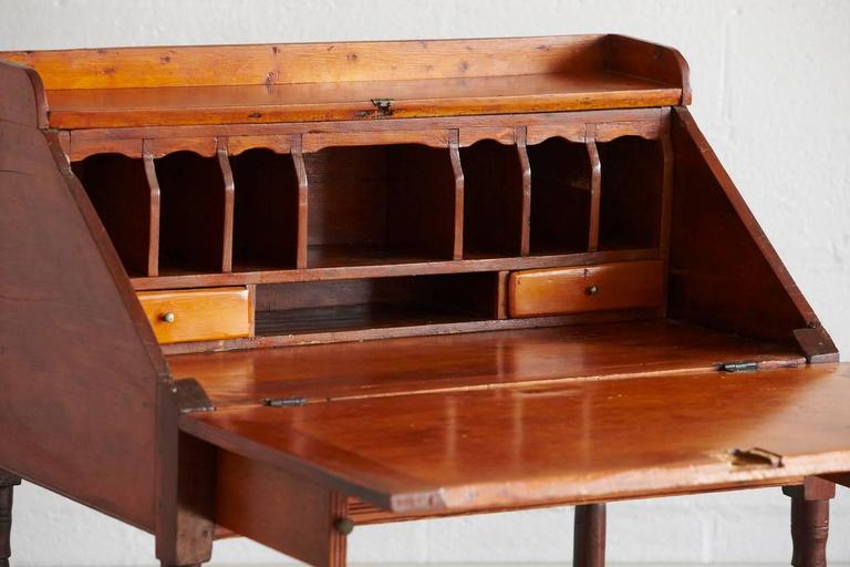 Antique Pine Drop Leaf Secretary Or Desk At 1stdibs