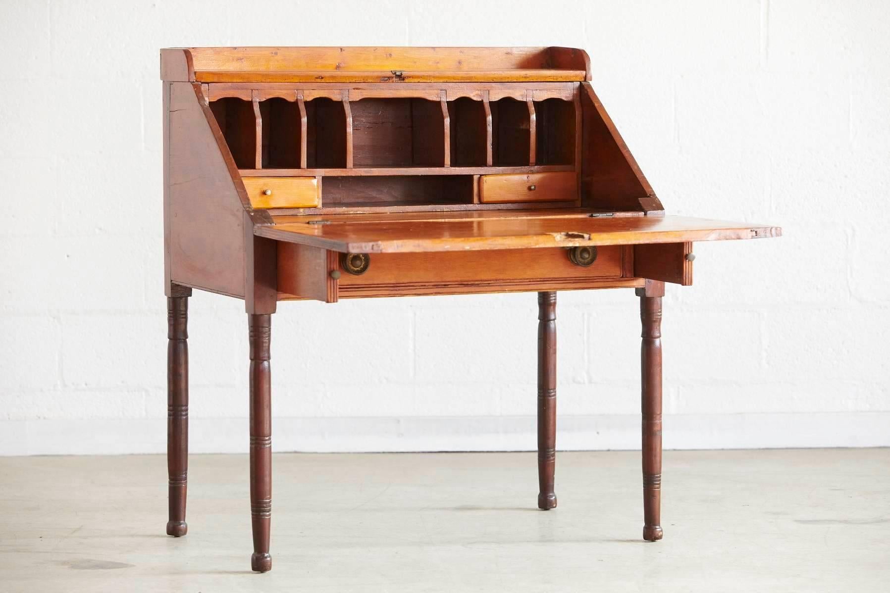 antique pine secretary desk