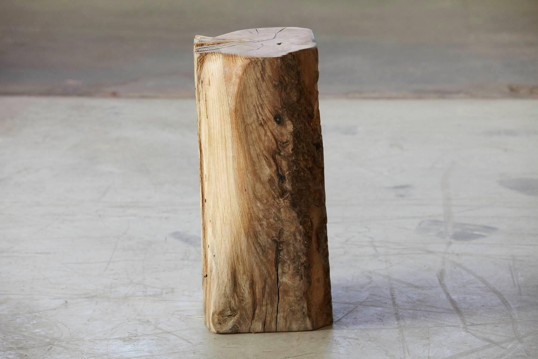 German Stern, Stool by Hanni Dietrich - Carved Oak Stool with Resin Inlay For Sale