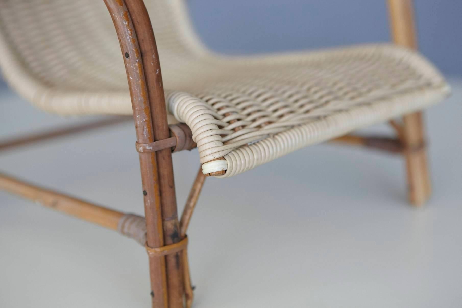 American Wicker Lounge Chair Miniature Model