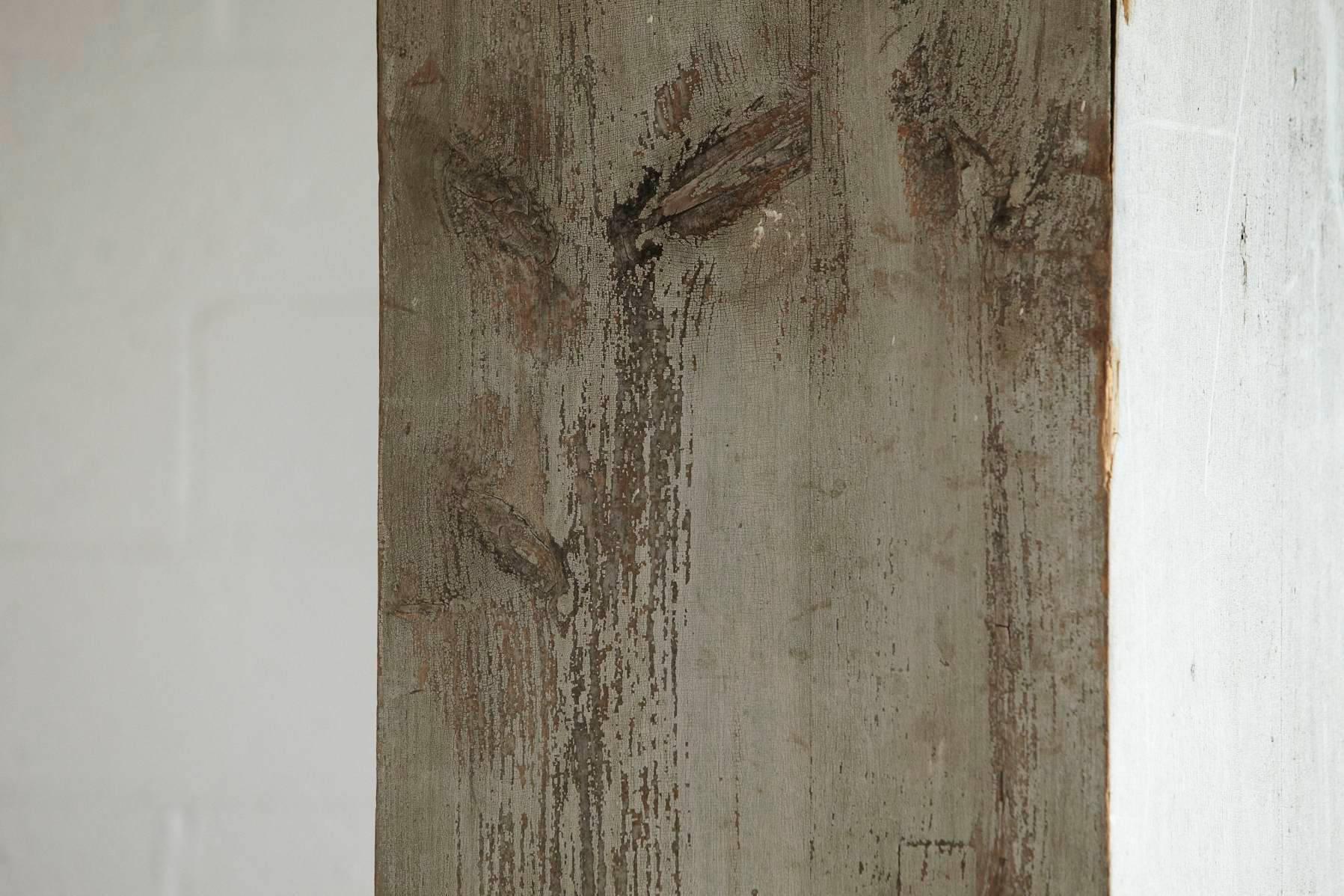 20th Century Distressed Tall Wooden Architectural Column with Patina