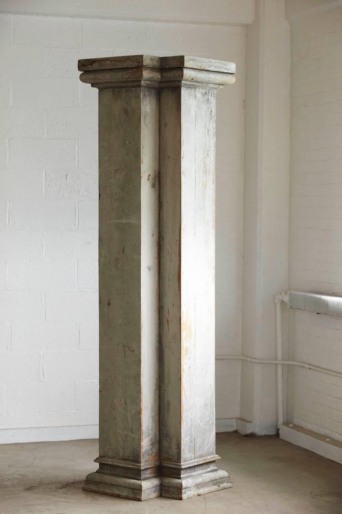 Bentwood Distressed Tall Wooden Architectural Column with Patina