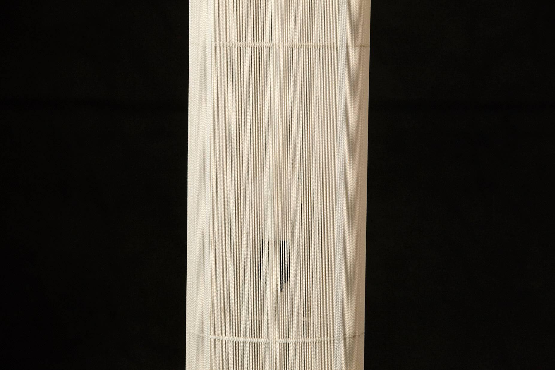 Mid-Century Modern Cylindrical String Wrapped Floor Lamp