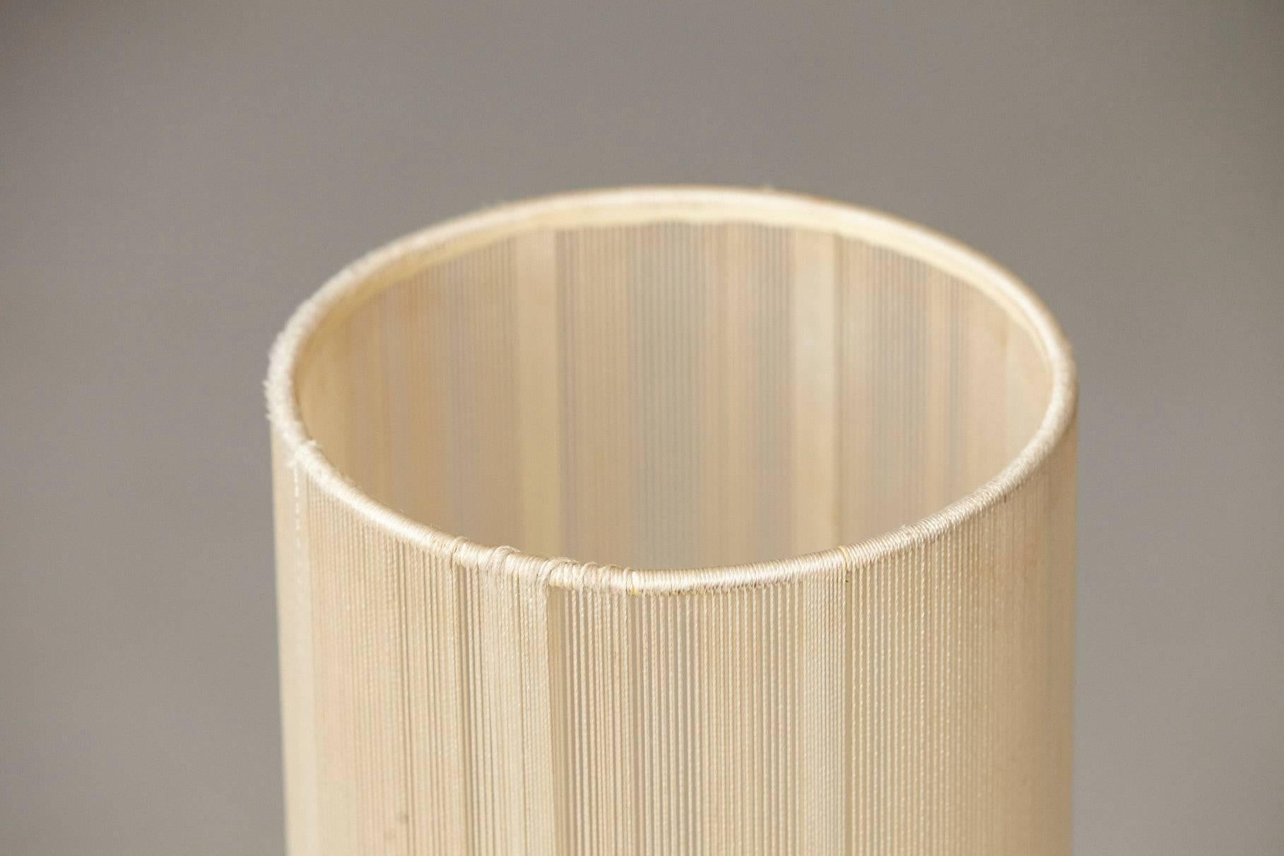 Cylindrical String Wrapped Floor Lamp In Good Condition In Pau, FR