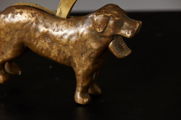 Antique Molded Brass Big Dog Nutcracker For Sale at 1stdibs