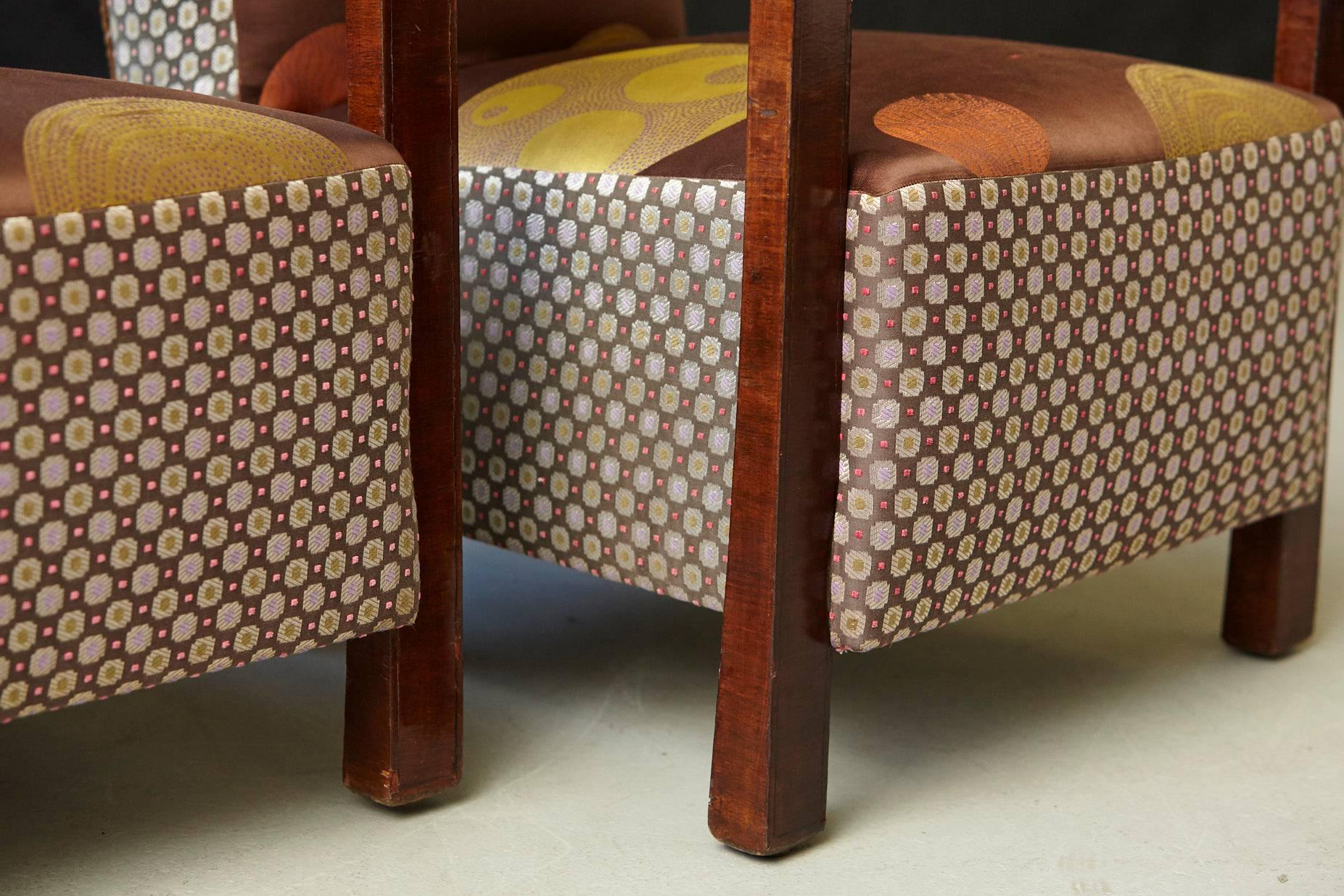 Pair of Argentinian Art Deco Lounge Chairs, Buenos Aires, ca 1930s 3