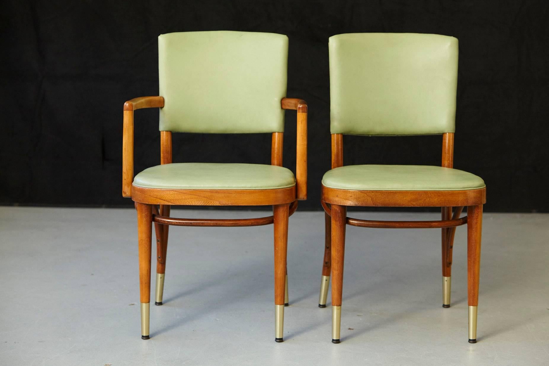 green bentwood chairs
