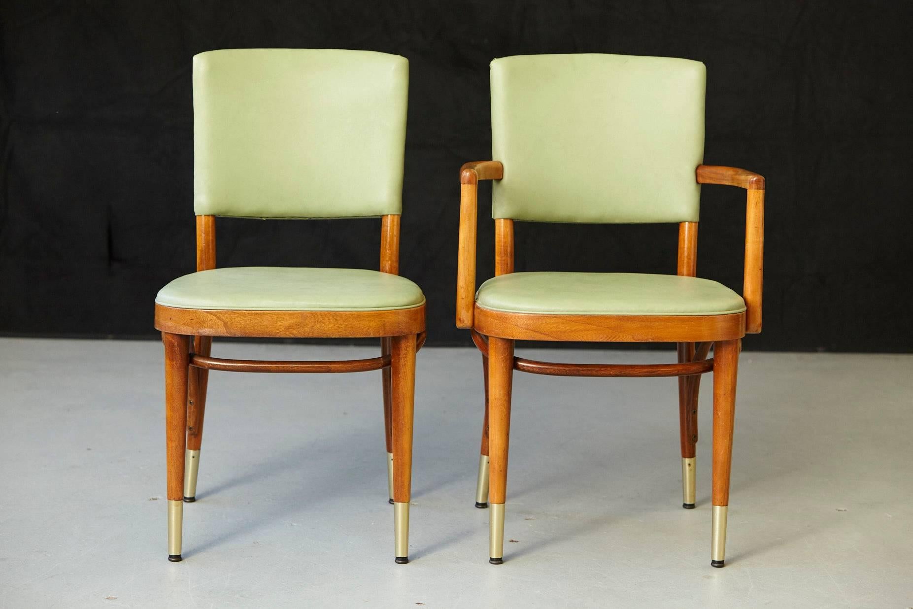 green bentwood chair
