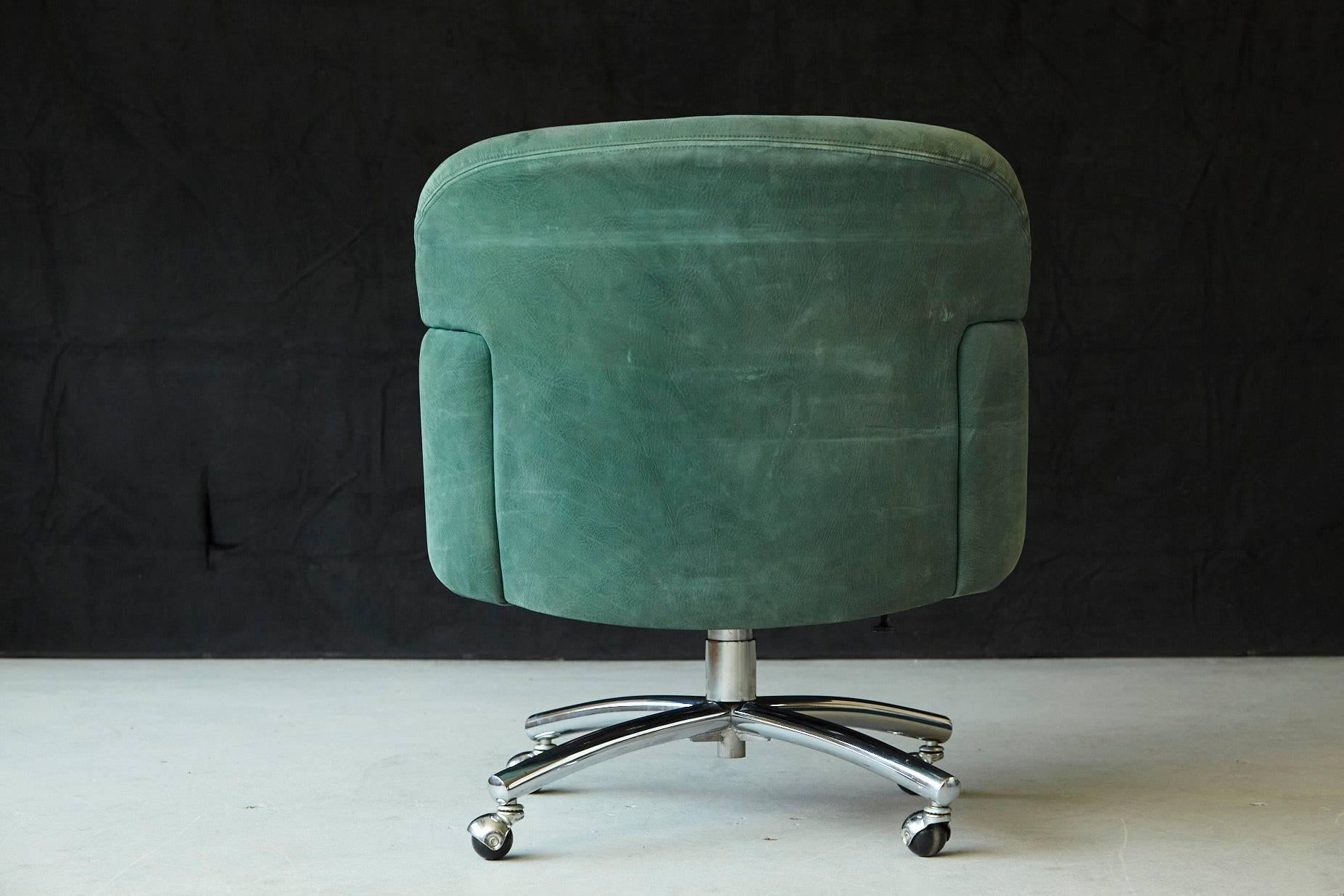 grey suede office chair