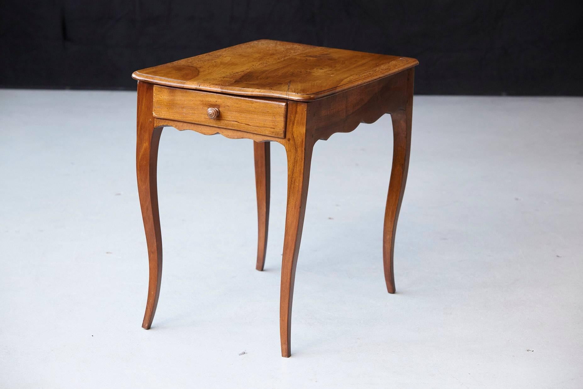 Petite Late 19th Century French Provincial Walnut Occasional Table 1