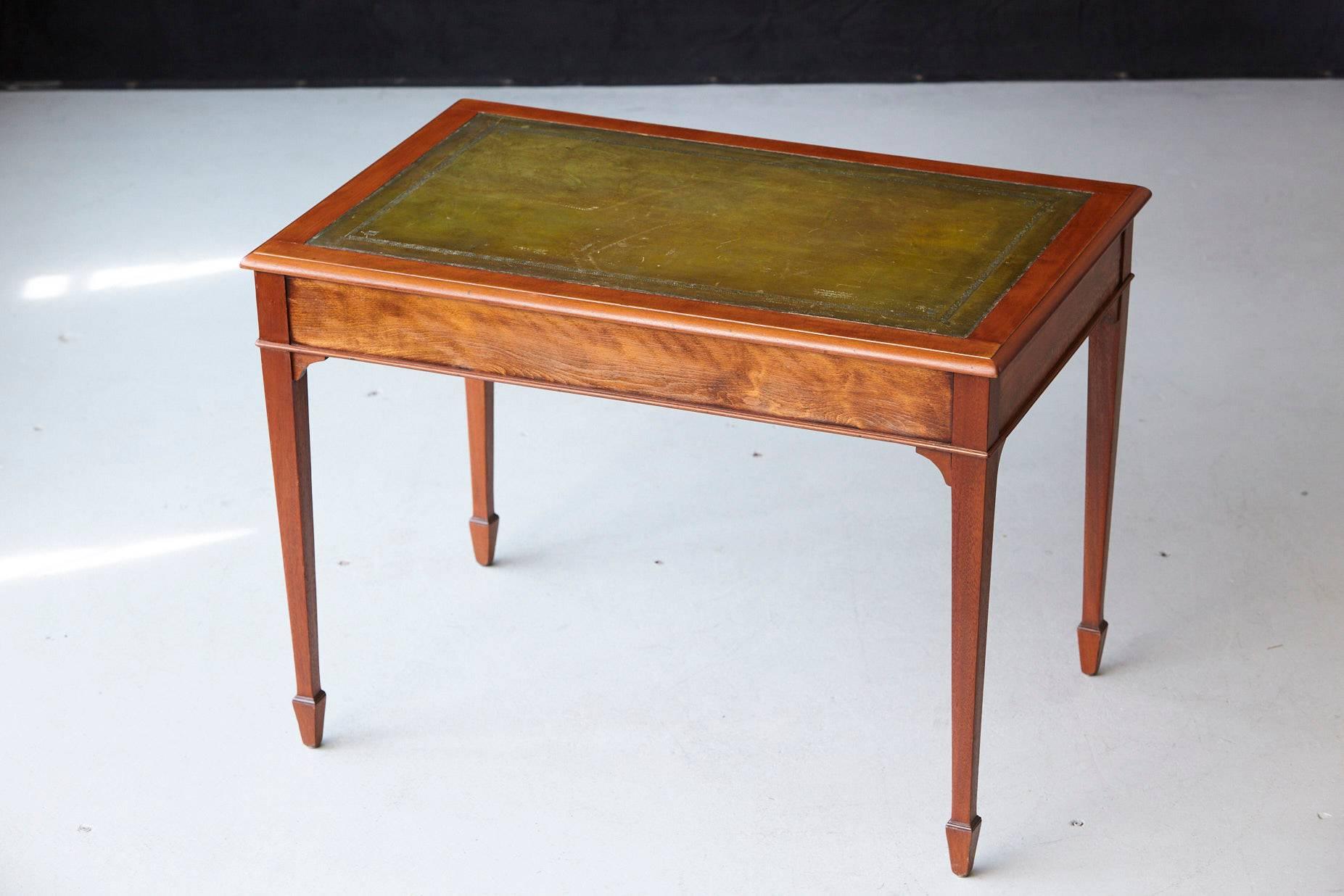 French Neoclassical Style Walnut Leather Top Desk 2