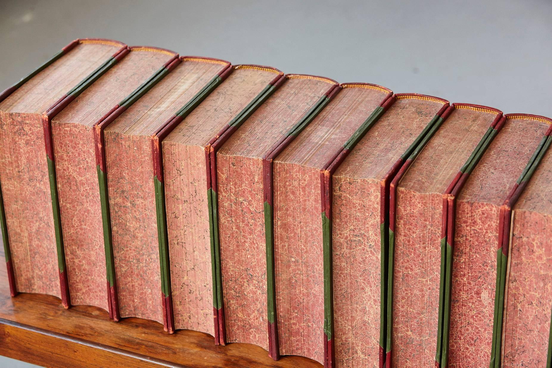 Set of 24 Leather Bound Volumes of Punch No 5-100 from the Estate of José Ferrer In Good Condition In Pau, FR