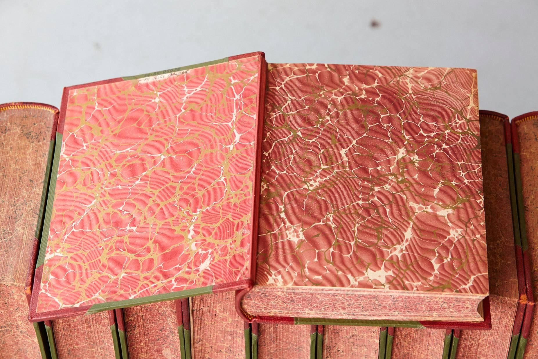 19th Century Set of 24 Leather Bound Volumes of Punch No 5-100 from the Estate of José Ferrer