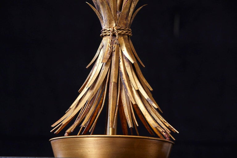 Sheaf of Wheat Gilt Metal Table Lamp by Marbro, Lamp 1 For ...