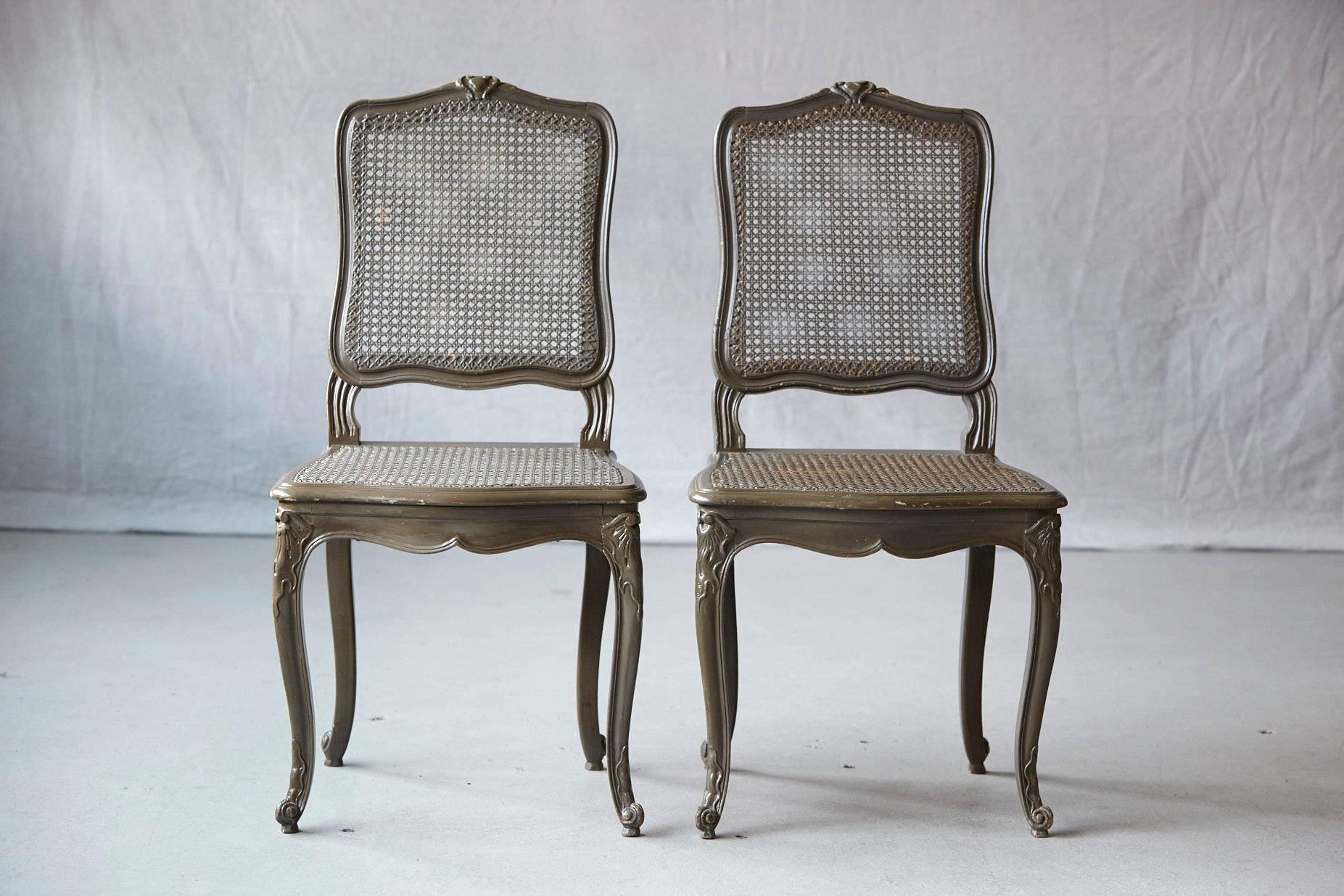 Set of Ten Early 20th Century French Provincial Country Style Dining Chairs 3