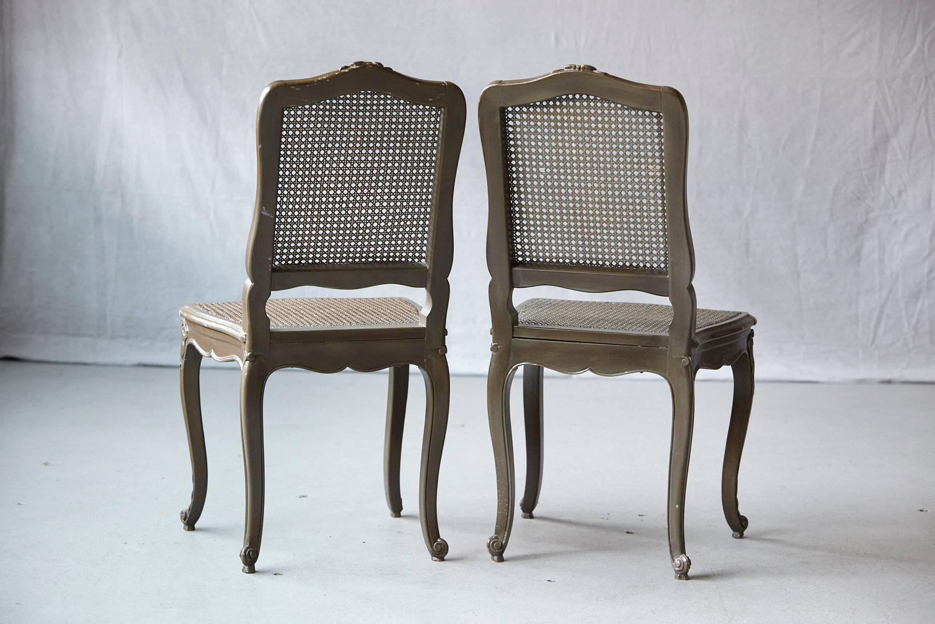 Set of Ten Early 20th Century French Provincial Country Style Dining Chairs 4