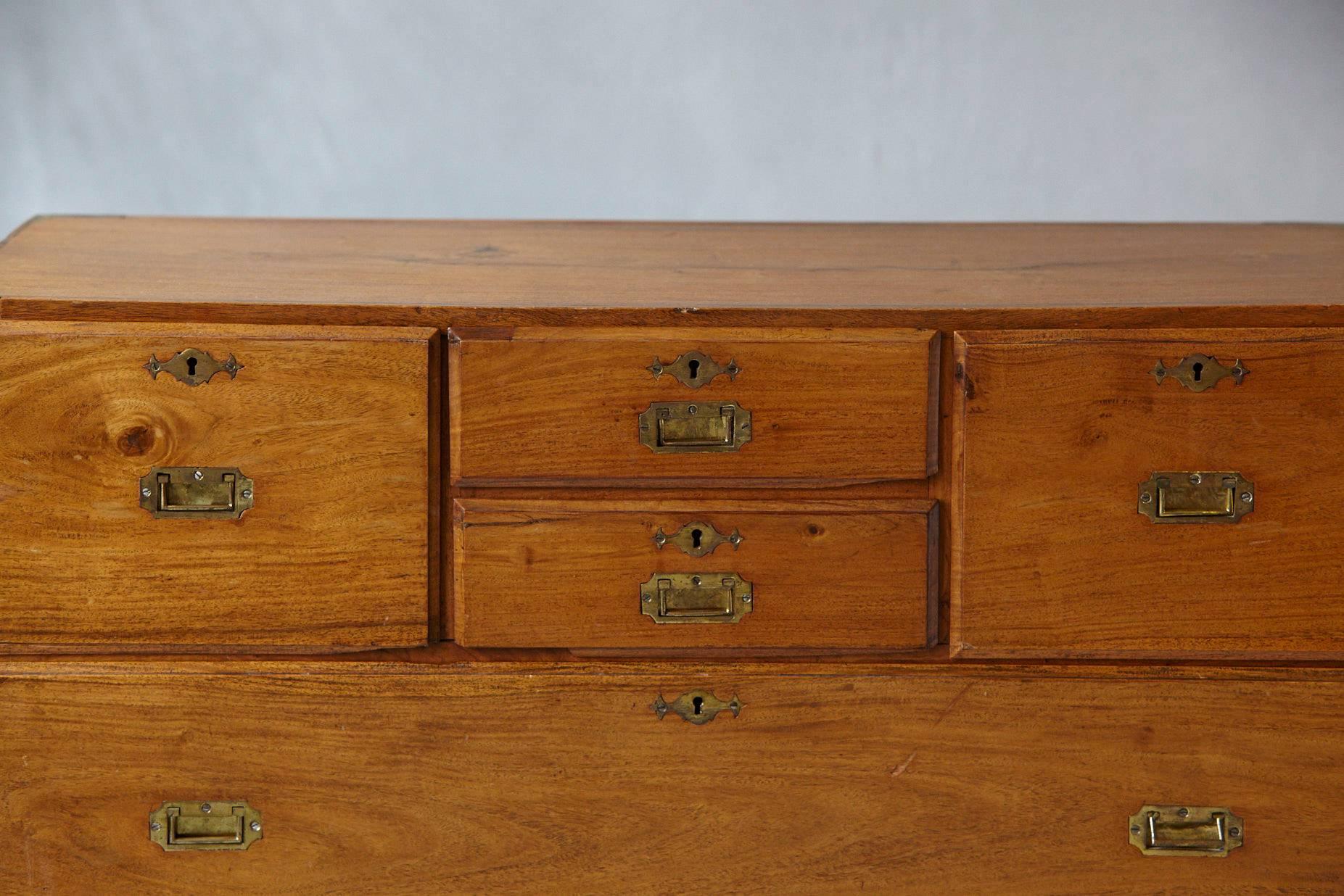Late 19th Century English Campaign Chest of Drawers 2