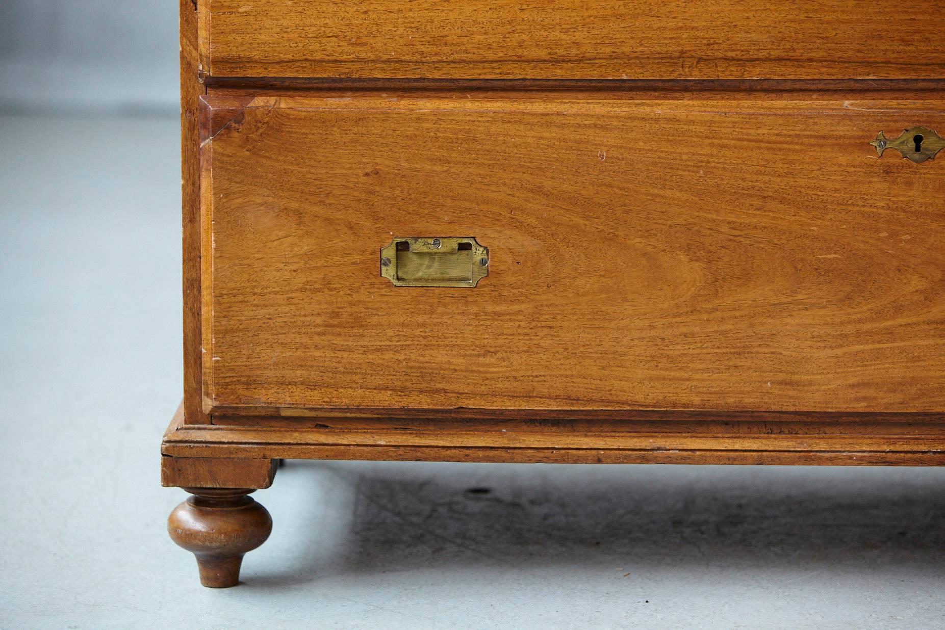Late 19th Century English Campaign Chest of Drawers 3