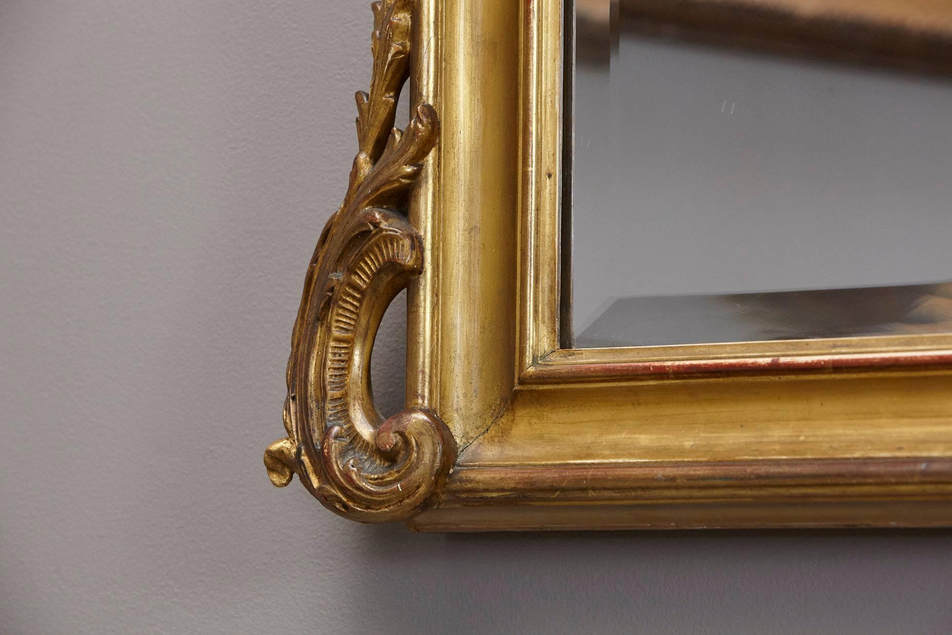 19th Century French Rococo Mirror with Beveled Glass 2