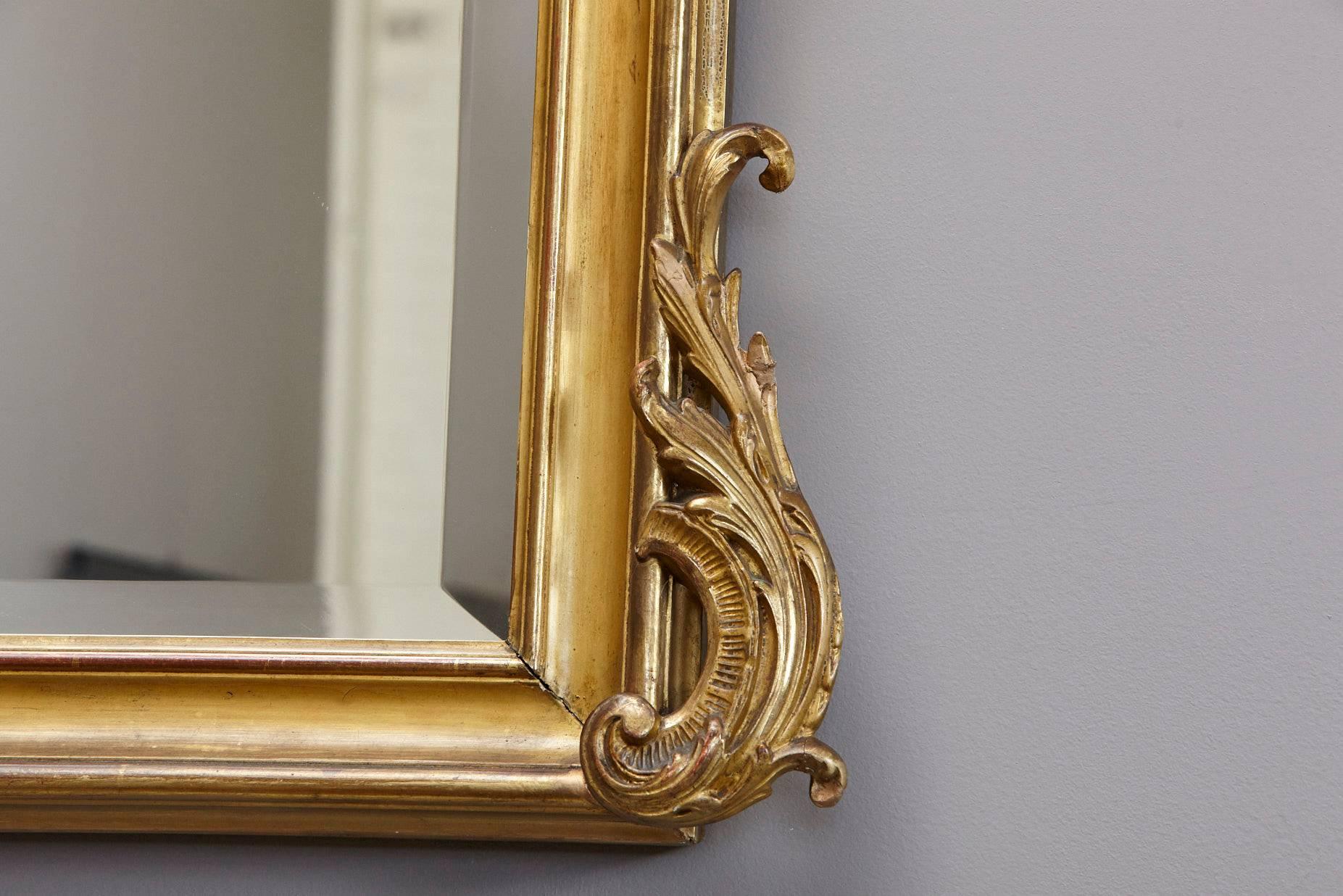 19th Century French Rococo Mirror with Beveled Glass 3
