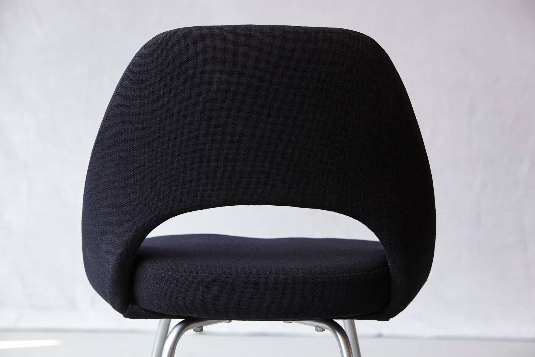 Black Eero Saarinen Series 71 Armless Chair for Knoll International 2