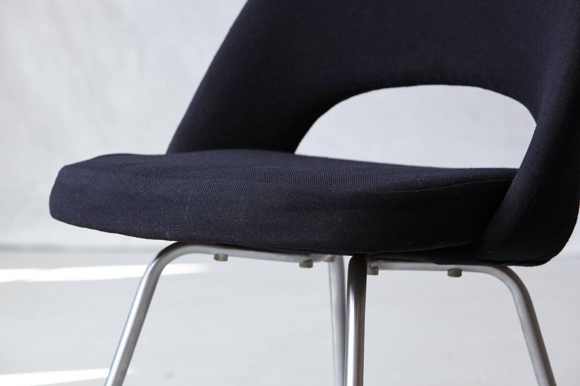 Black Eero Saarinen Series 71 Armless Chair for Knoll International 1