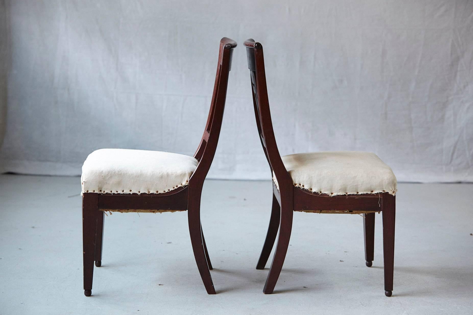 antique mahogany side chairs