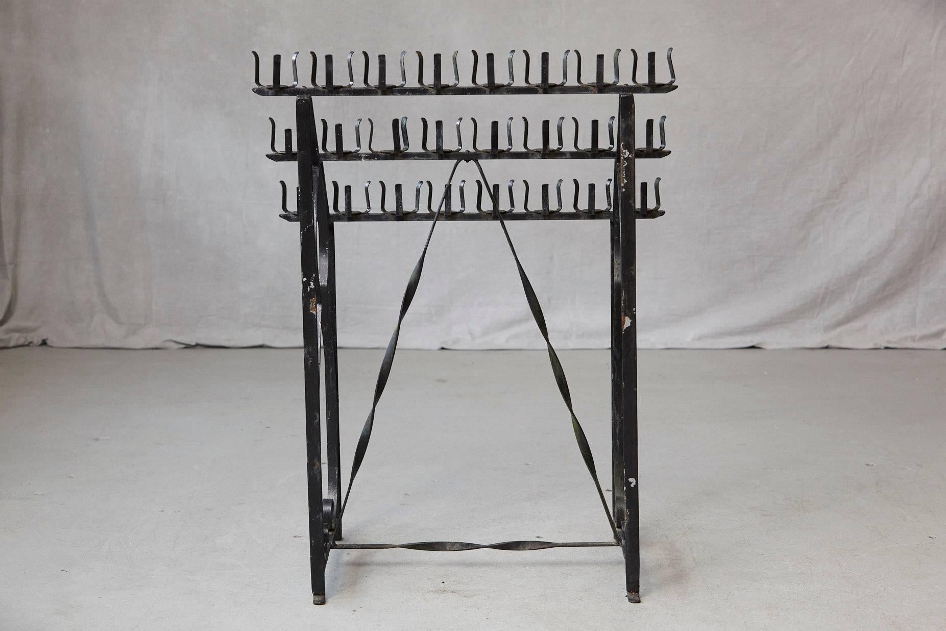 Black Wrought Iron Votive Candle Stand for 24 Candles 2
