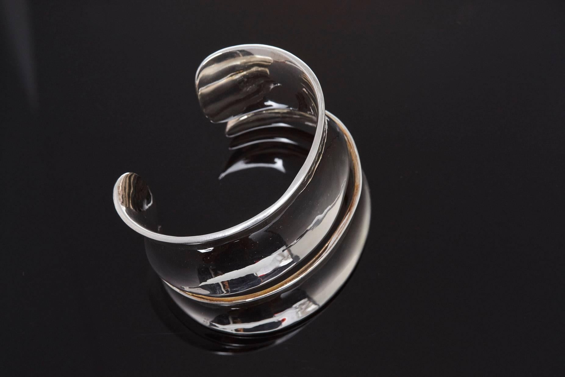 Robert Lee Morris Sculptural Silver Cuff 1