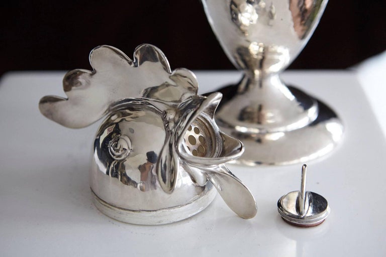 Signed Wallace Brothers HandHammered Silver Plated Rooster Cocktail