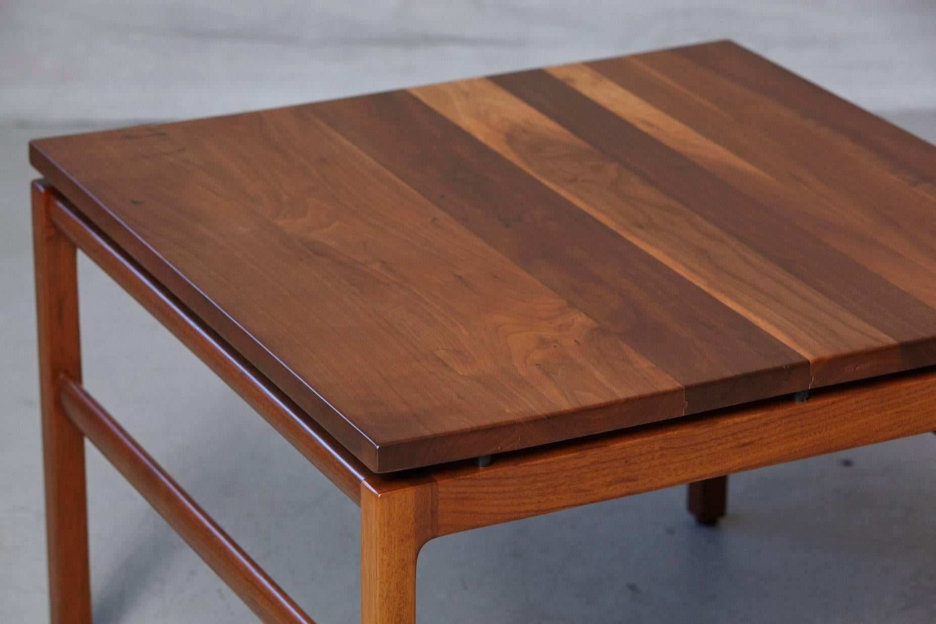 American Mid-Century Modern Gunlocke Walnut Side Table, 1960s