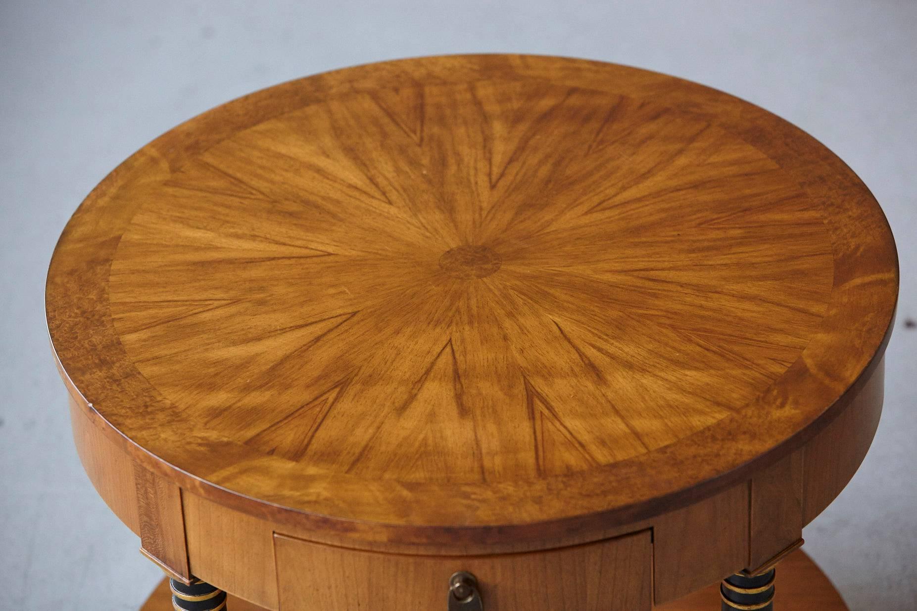 Late 20th Century Empire Style Walnut Side Table by Baker Furniture