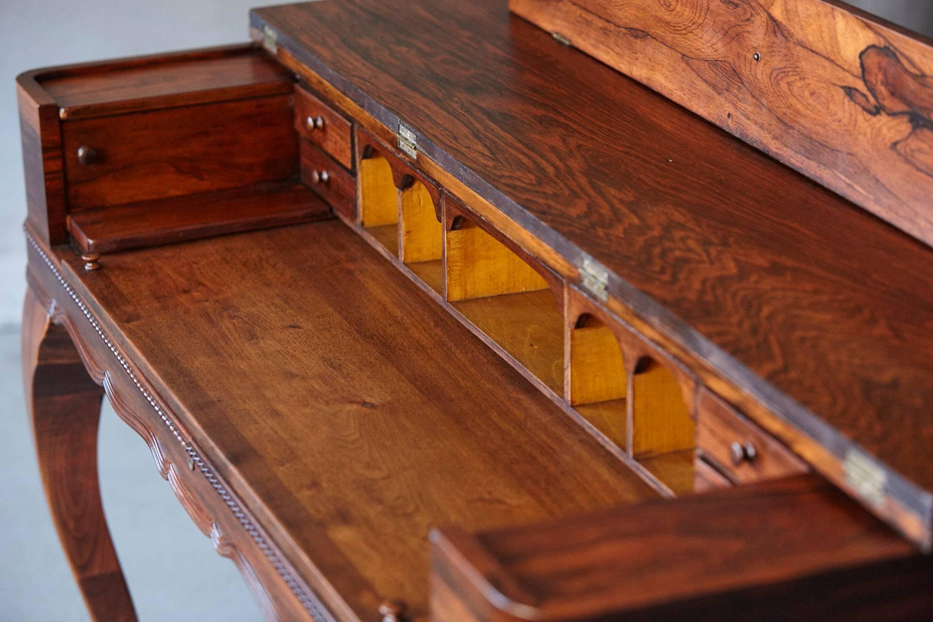 Late 19th Century Queen Anne Style Rosewood Spinet Desk 3