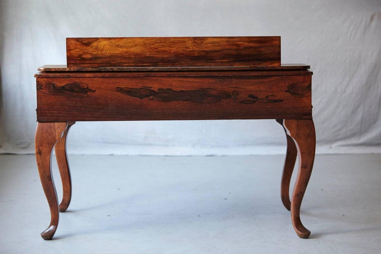 Late 19th Century Queen Anne Style Rosewood Spinet Desk For Sale