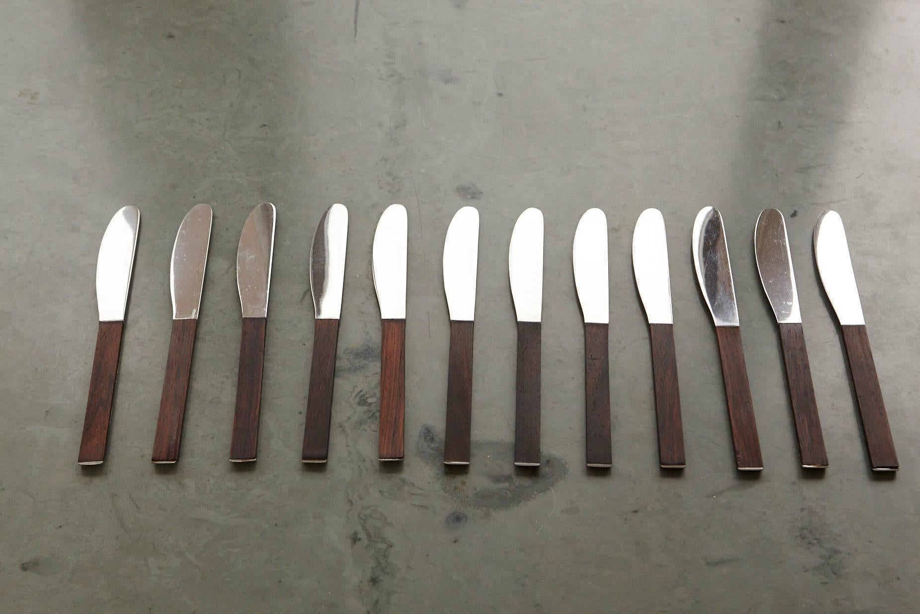 Mid-20th Century Rosewood Flatware Service for 12 by Carl Auböck for Rosenthal