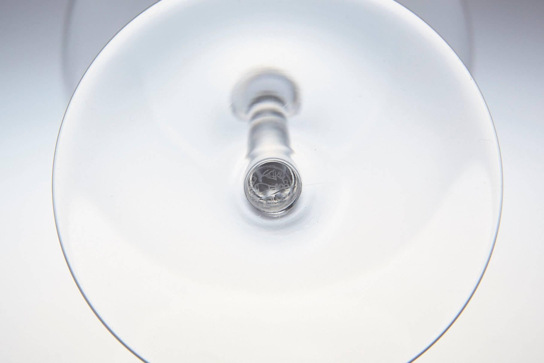 Modern Pair of Baccarat Crystal 'Dégustation Romanée Conti' Tasting Wine Glasses