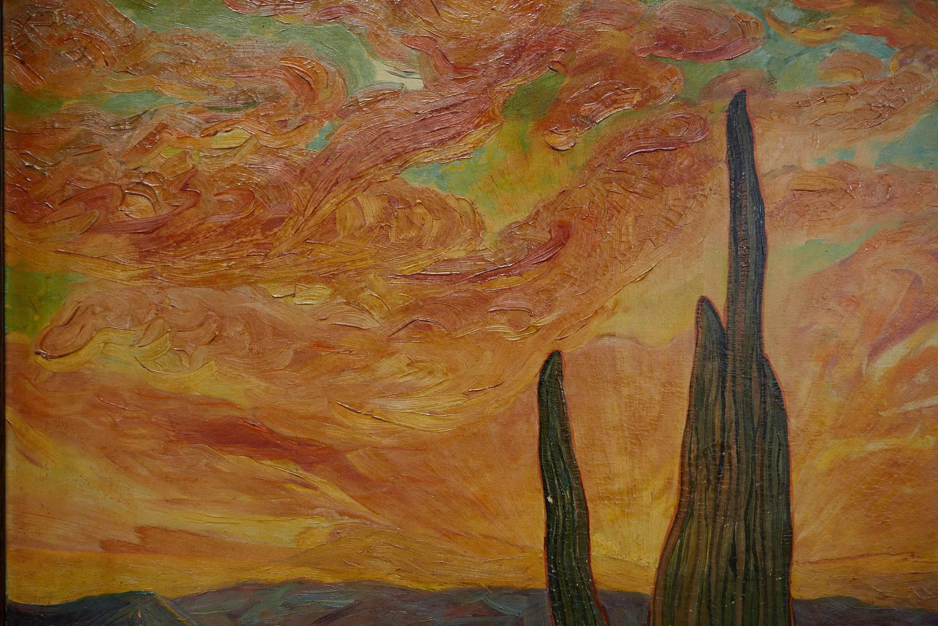 American Robert Zuppke, South Western Landscape Oil on Canvas