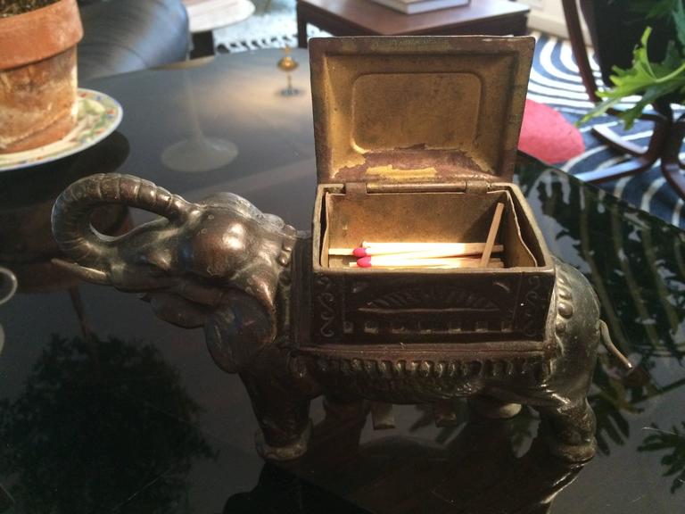 Victorian Cast Iron Elephant Cigarette Dispenser at 1stdibs