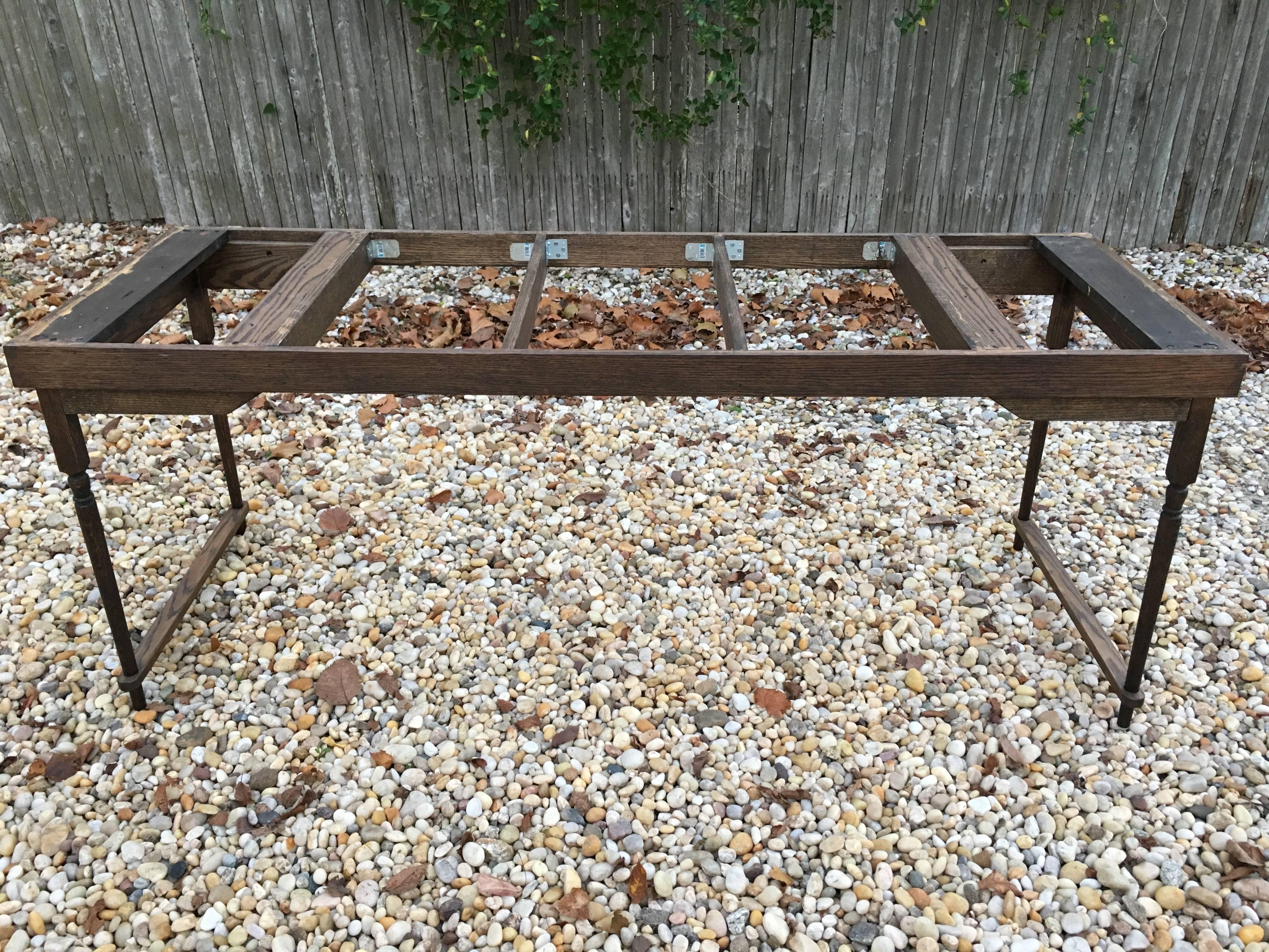 Glass Antique Nickel and Oak Display Case on an Oak Base
