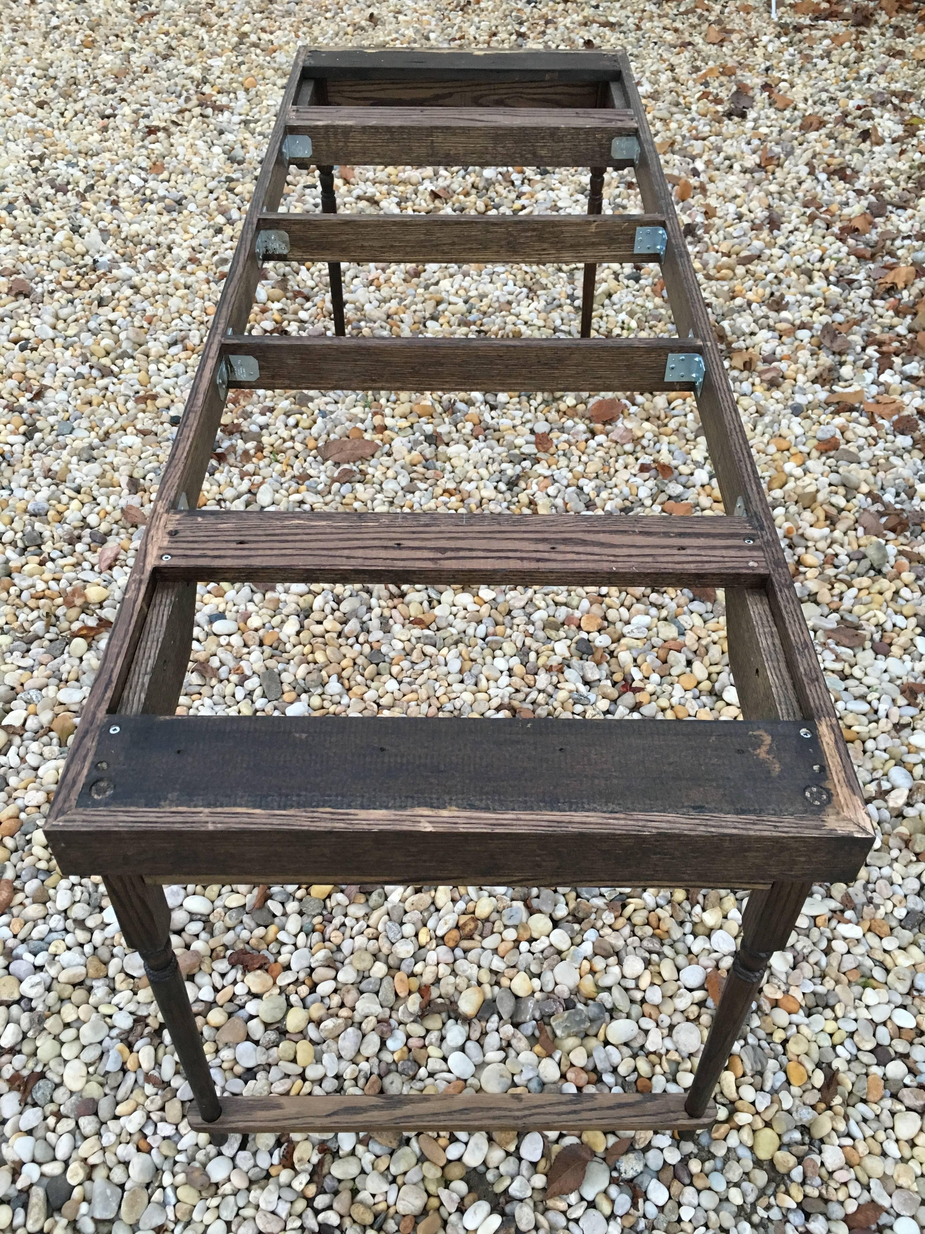 Early 20th Century Antique Nickel and Oak Display Case on an Oak Base