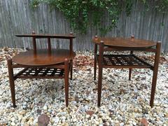 Pair of Lane Walnut Side Tables