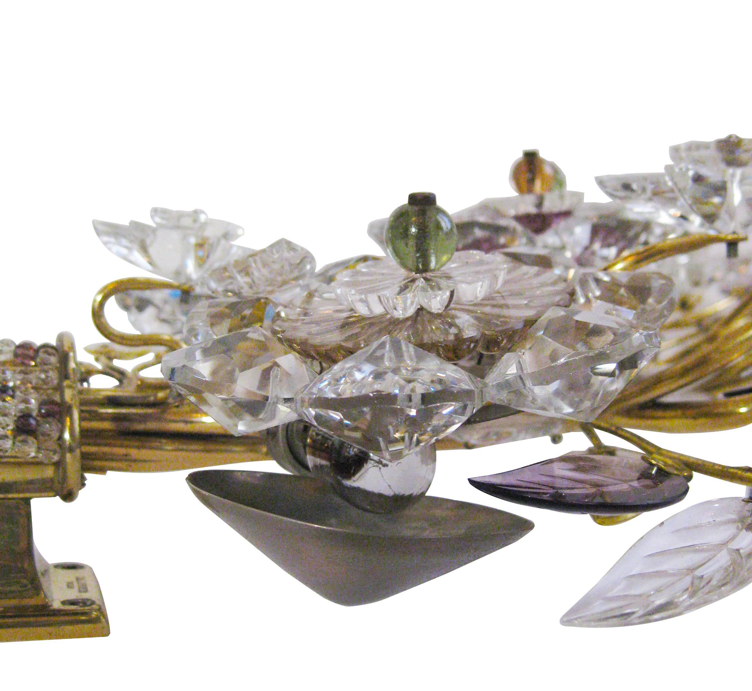 20th Century Pair of Crystal Sconces by Oswald Haerdtl for the Firm Lobmeyr, circa 1950