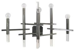 Pair of Bravura Cartesian Wall Sconces Light Fixtures by Gaetano Sciolari