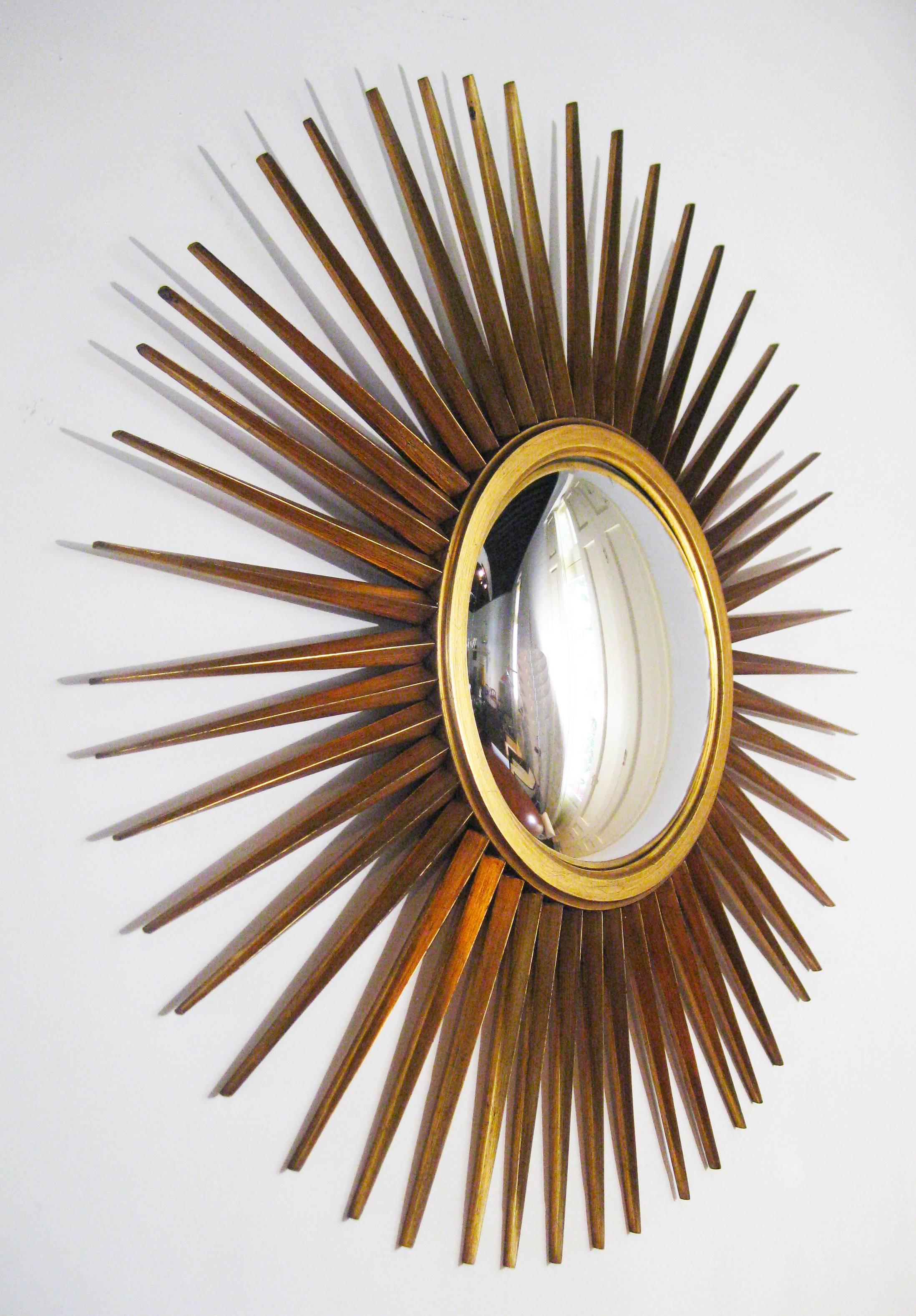 Mid-Century Modern Sun Convex Mirror by Arturo Pani, circa 1950