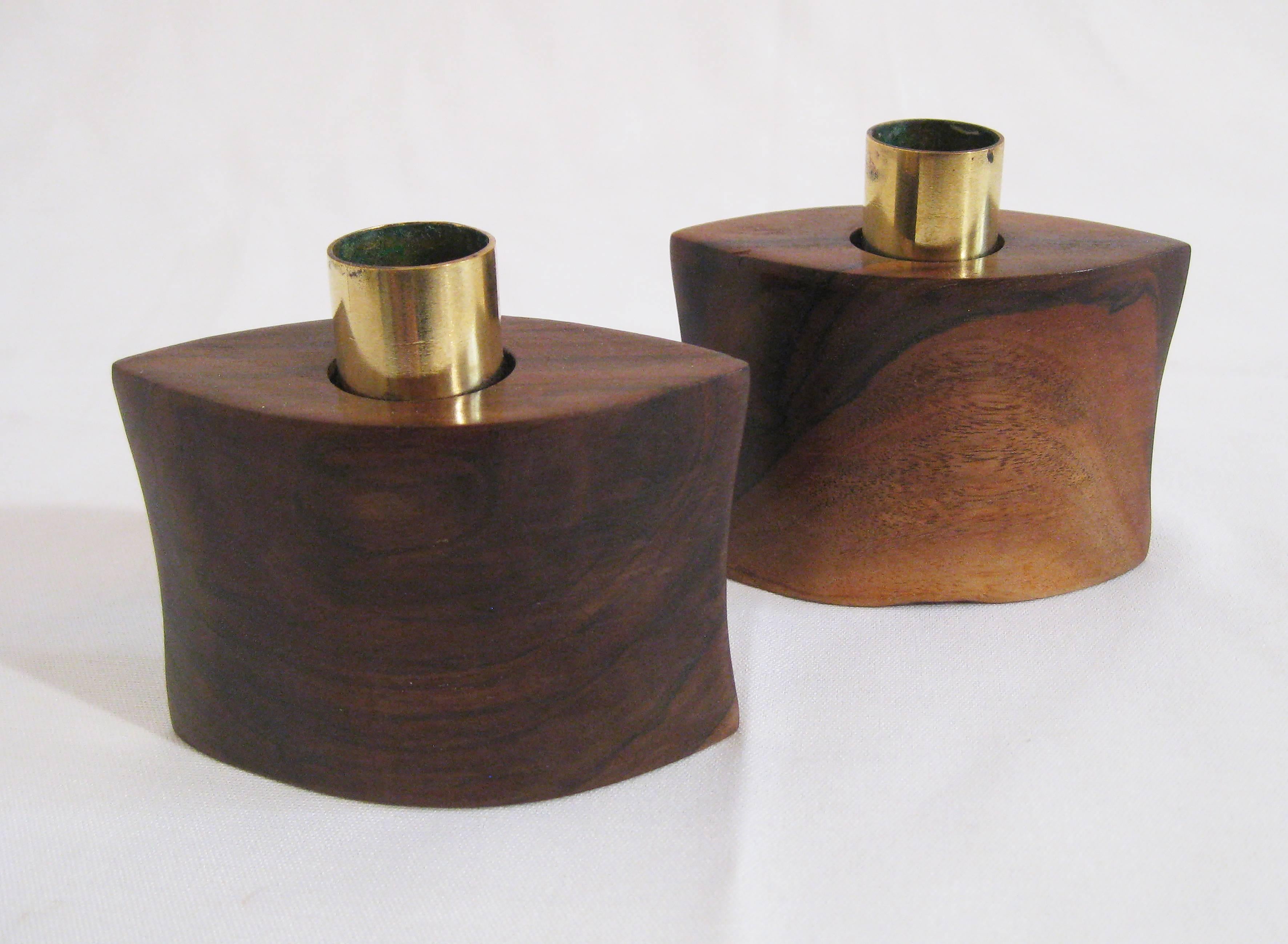 Pair of Signed Candlesticks by Don Shoemaker, circa 1960 In Excellent Condition In Mexico City, Cuauhtemoc