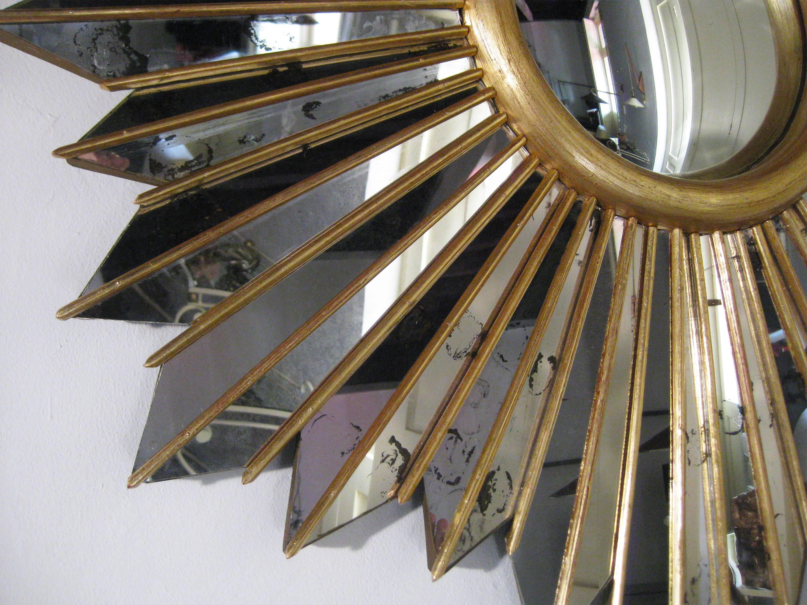 Mexican Convex Sun Mirror by Arturo Pani, circa 1940