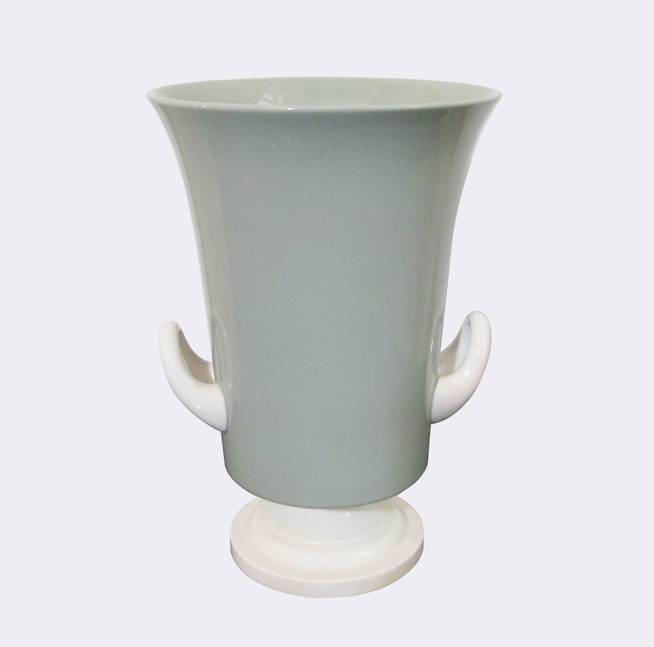 Mid-Century Modern Two-Tone Vase Designed by Keith Murray, circa 1935